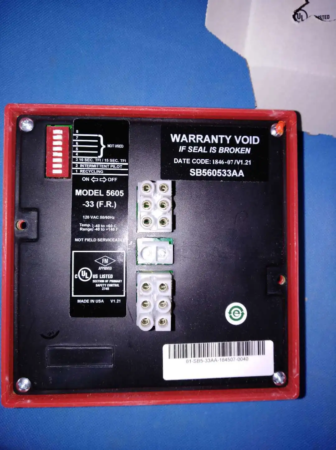 

2025 US Fireye base for combustion safety controller SB560533AA 22195