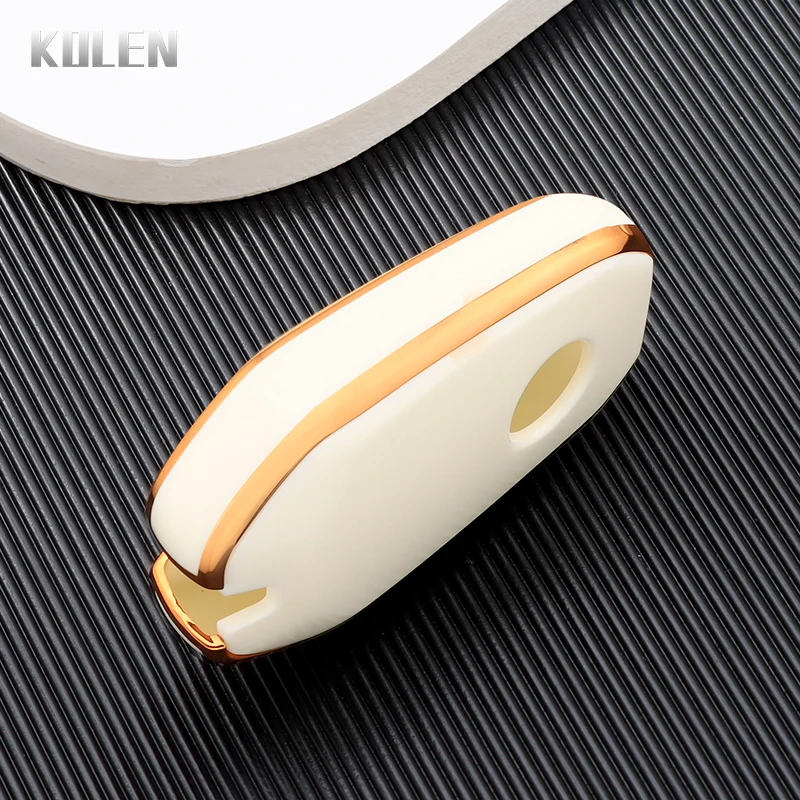 New TPU Car Remote Key Case Cover Shell For Ssangyong Rexton Y400 Y450 G4 2021 2022 5 Button Protector Holder Fob Accessories