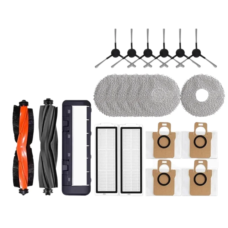 A88X For Xiaomi Robot Vacuum X20 Pro / D102GL Parts Accessories Main Side Brush Hepa Filter Mop Cloth Dust Bag