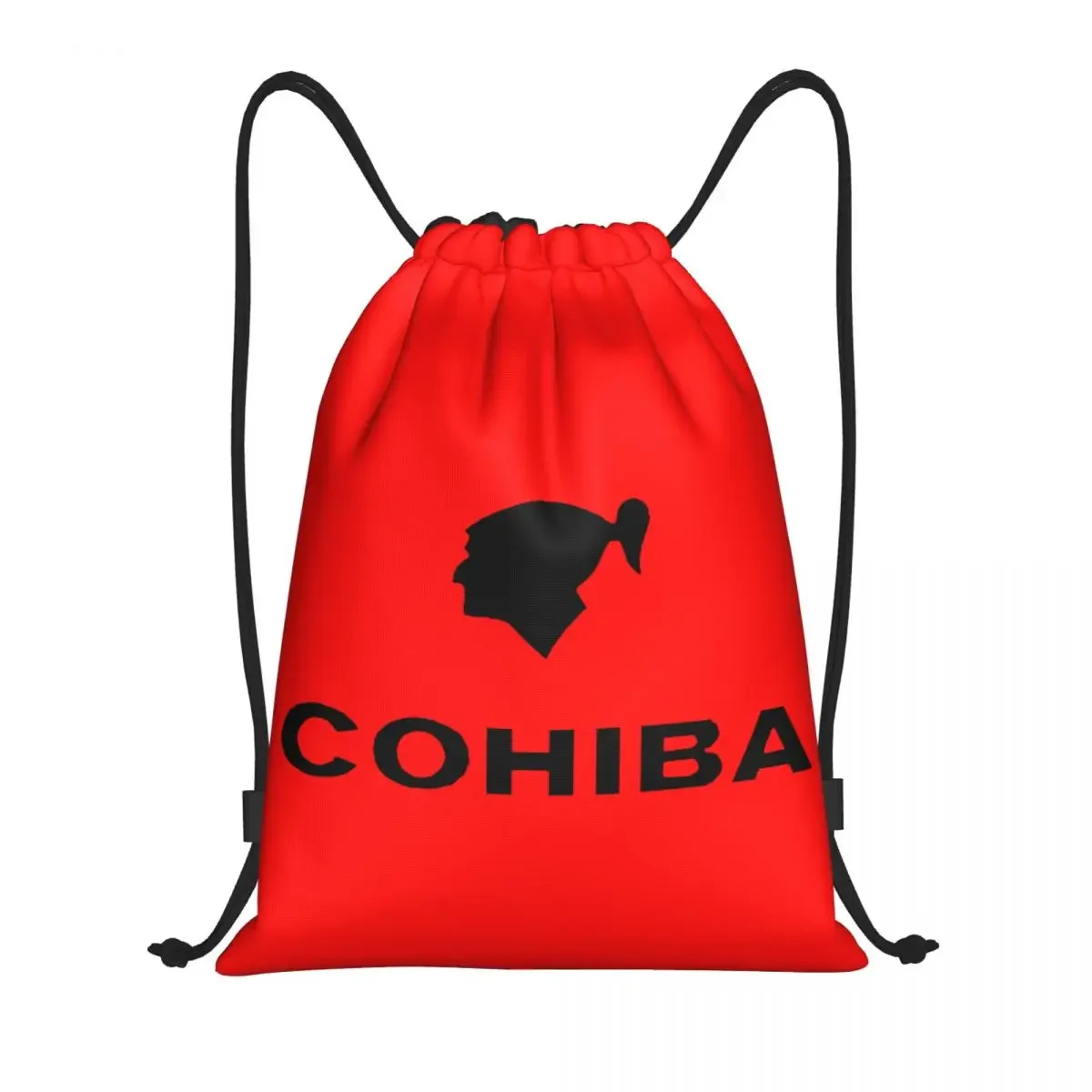 Custom Black Cohibas awstring Bags Men Women Foldable Gym Sports Sackpack Cuba Cigar Training Storage Backpacks