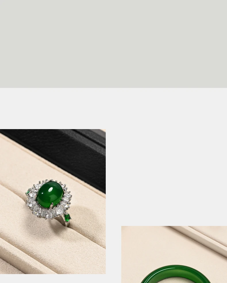 Oirlv PU-Leder Schmuck-Organizer-Tablett Schmuck-Präsentationsständer für Ringe, Halsketten, Anhänger Samt-Aufbewahrungs- und Präsentationstablett für Juweliergeschäfte – Detail 2