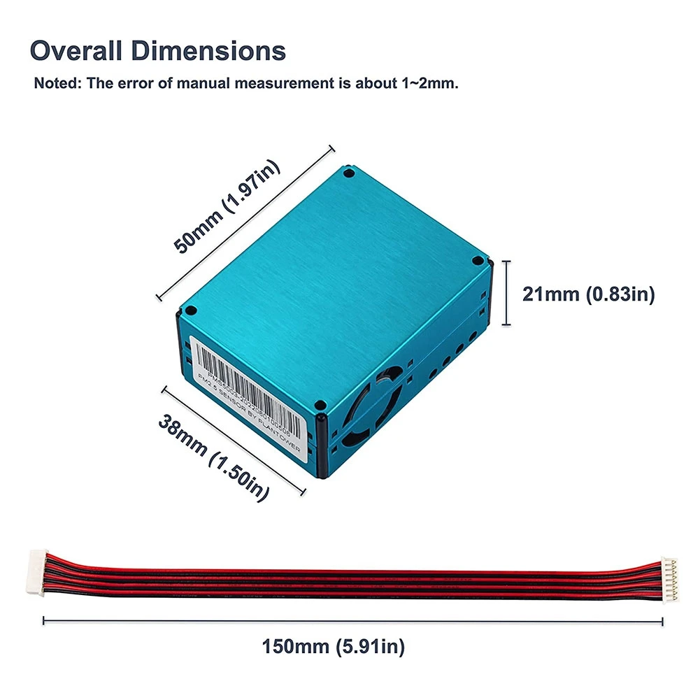 PMS5003 PM2.5 PM10 Quality Detection Sensor Digital Particle Concentration Laser-Sensor Dust Sensor Monitor Module