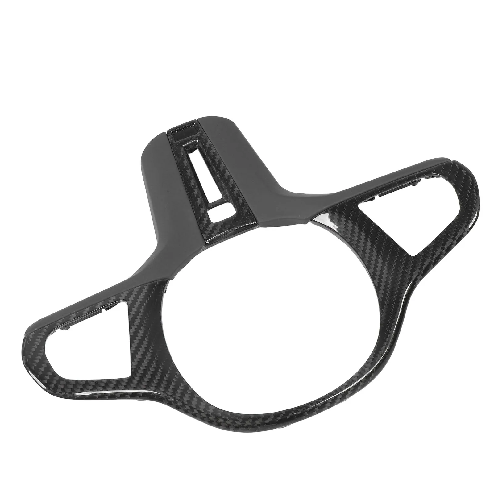 Carbon Fiber & Nappa Leather Steering Wheel Frame Cover Trim with Heating Button – Decorative Protection Sticker for M2 M3 M4 G8