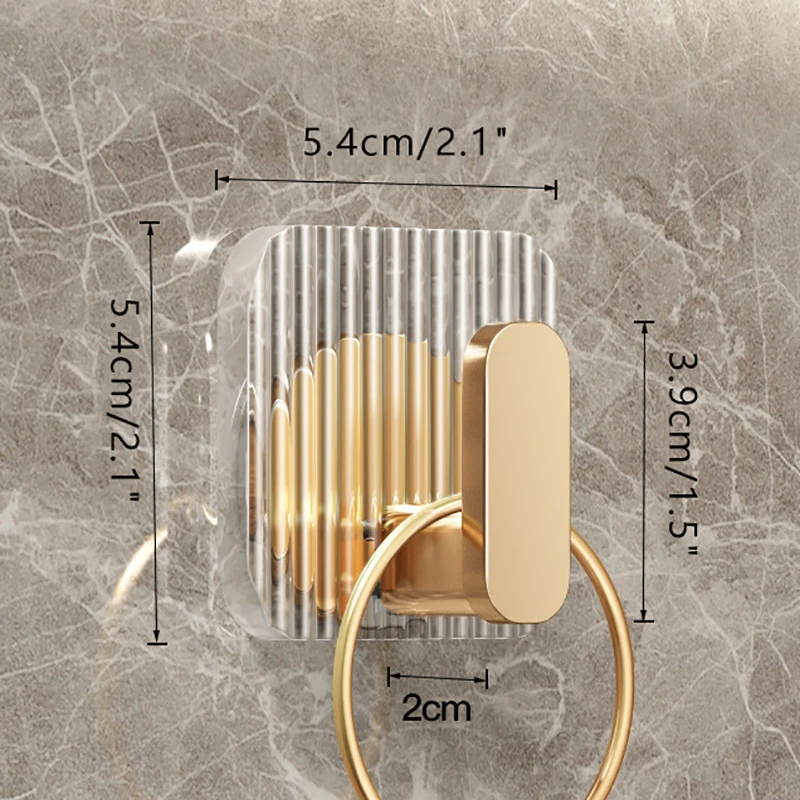 Acrylic Tranparent Multifunction Wall Hook Key Cloth Organizer Hanger Bathroom Robe Towel Rack Kitchen Hardware Hooks