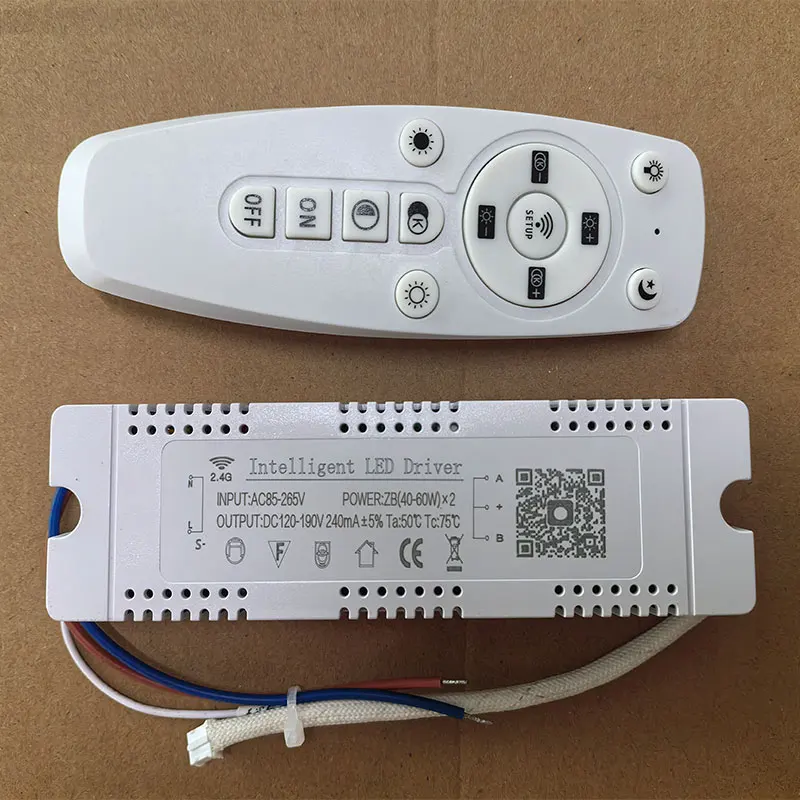 AC85-265V 2.4G LED 40-60W Lighting Transformer Remote Control + Works with Alexa For DIY Dual-Color Terminal Headlight