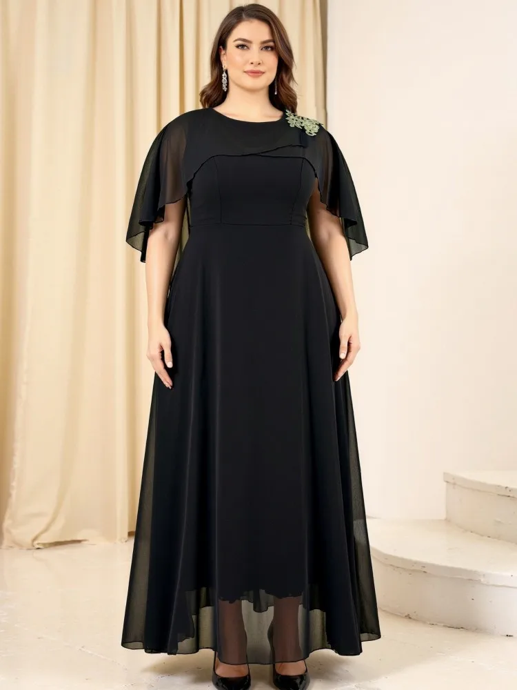 

L-4XL Plus Size Clothes Dresses Women Robes Short Sleeve Street Style Casual 3XL 4XL Big Size Oversized Maxi Long Dress