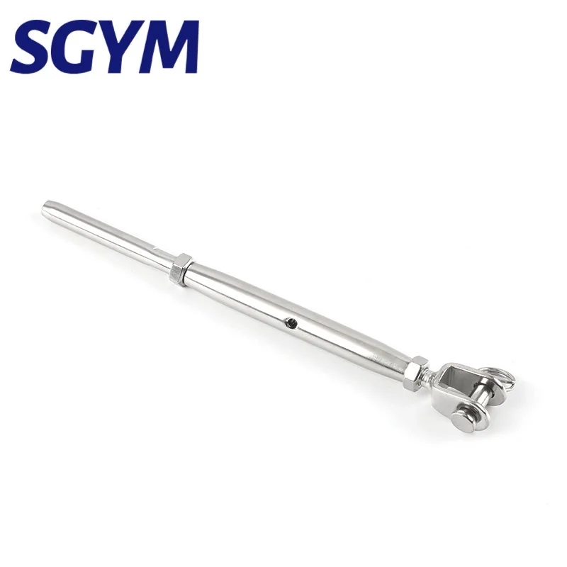 5/12pcs 316 Stainless Steel Cable Railing Kit Jaw Swage Stud Turnbuckle Fork Terminal For 1/8‘’ 3mm Wire Rope