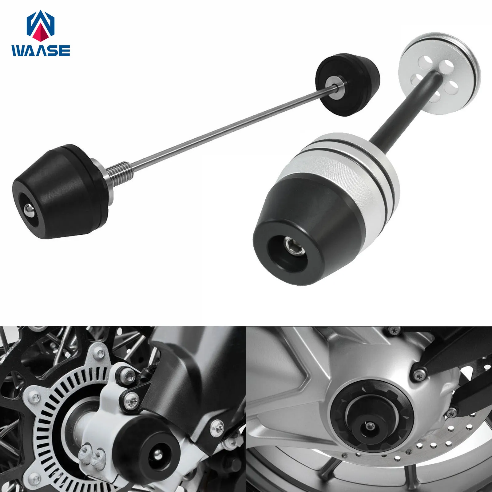 

waase Front & Rear Wheel Fork Axle Sliders Cap Crash Protector For BMW R1200GS LC 2013-2021 / R 1200 GS LC Adventure 2014-2021