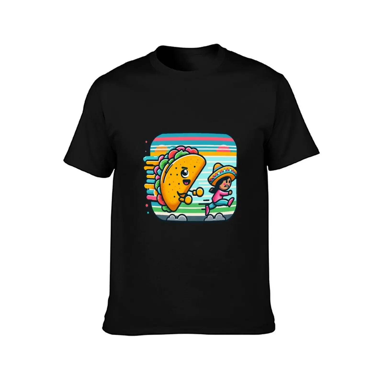 Running Taco Girl T-Shirt T-shirts man aesthetic clothes street wear Personalized t-shirt designer t shirt men