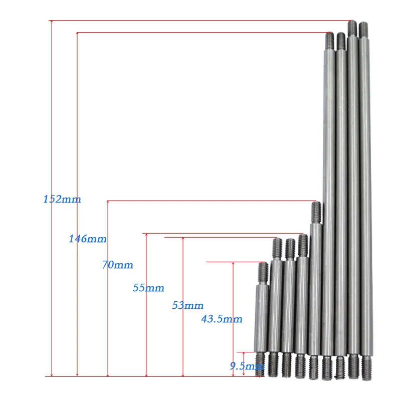 LCG Girder Frame Stainless Steel Linkage Link Rod Rod End For 1/10 RC Crawler Axial SCX10 III TRX4 Capra LCG Rails Chassis Kit