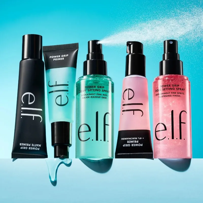E.l.f Power Grip Matte Primer Dewy Setting Spray Liquid Poreless Putty Primer Hydrating Gel Serum 30ml&10ml Pre-makeup Products