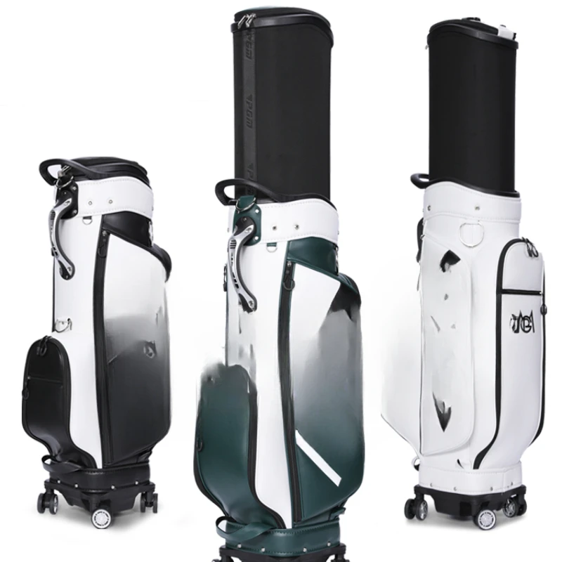 Golf bag men's hard shell telescopic bag golf universal four-wheel flat push air  consignment