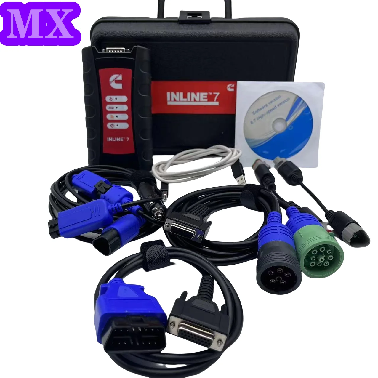 INLINE 7 Data Link Adapter Truck Diagnostic Tool With For Cummins Insite 8.7 8.9 Software