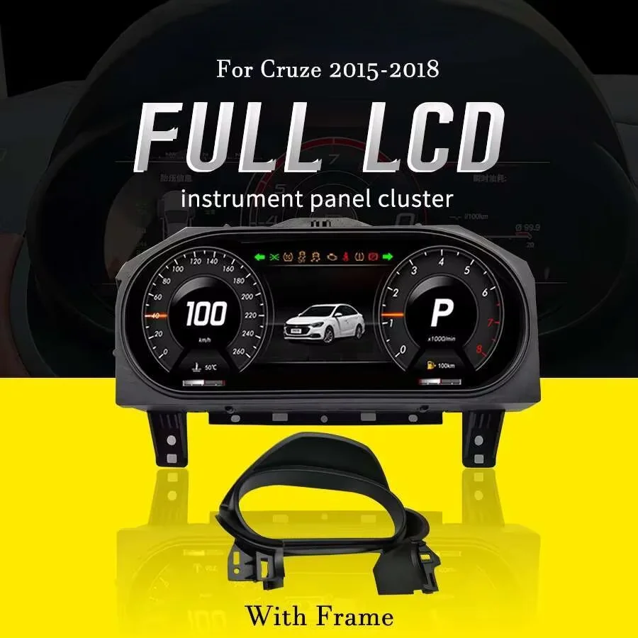 

12.3inch Screen Cockpit For Chevrolet Cruze Lacetti Classic Lacett 2015-2018 Car Digital Speedometer Dashboard Cluster LCD Panel