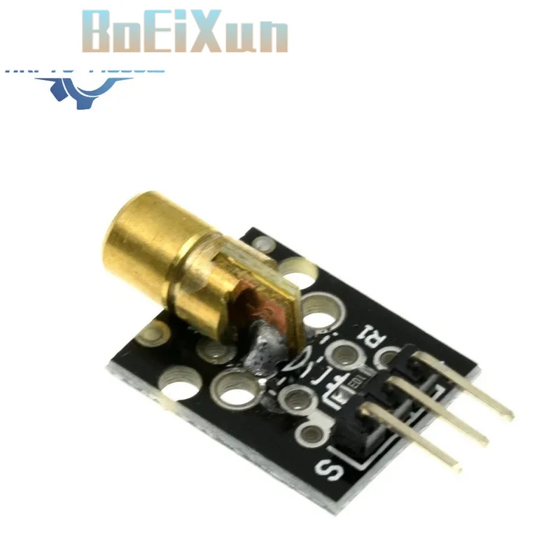 1-100pcs KY-008 Red Laser Module 650nm 3-Pin Dot Diode Transmitter with Copper Head for Arduino, AVR, PIC & MEGA 2560