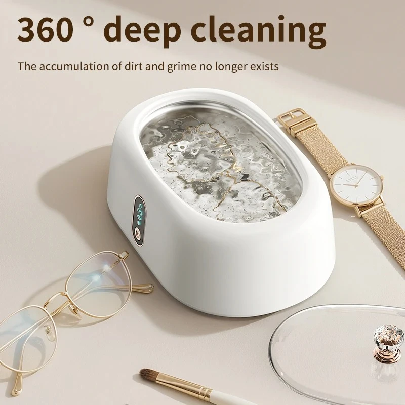 Ultrasonic Cleaner 40KHz High Frequency Deep Cleaning Sanitizer for Glasses Jewelry Contacts Dentures Professional Home Care