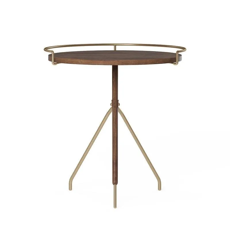 Small side table, solid wood coffee table model room, living room, modern simple corner bedroom