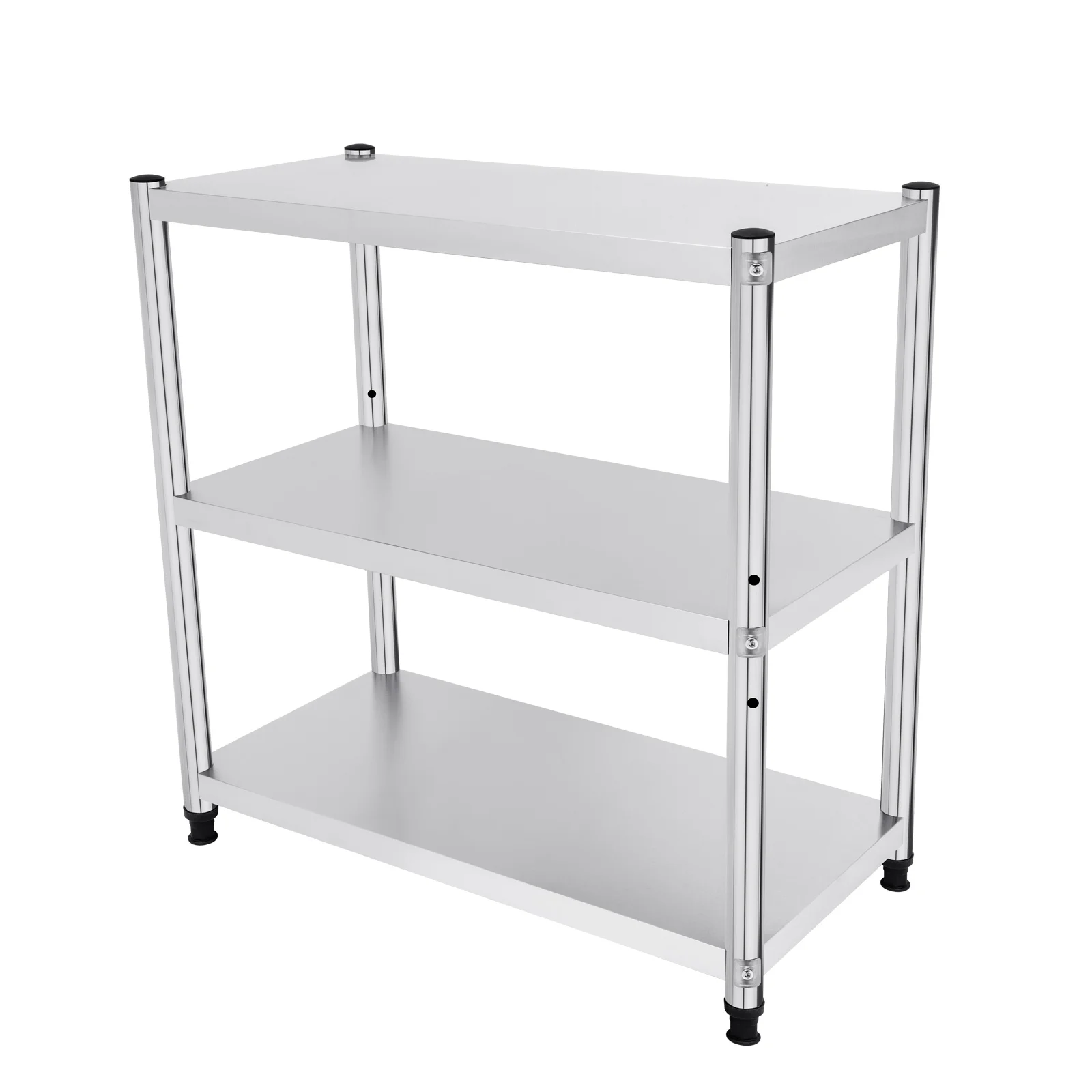 80X40 CM 3-Layer Stainless Steel Storage Rack for Stable Storage and Organization in Various Scenarios