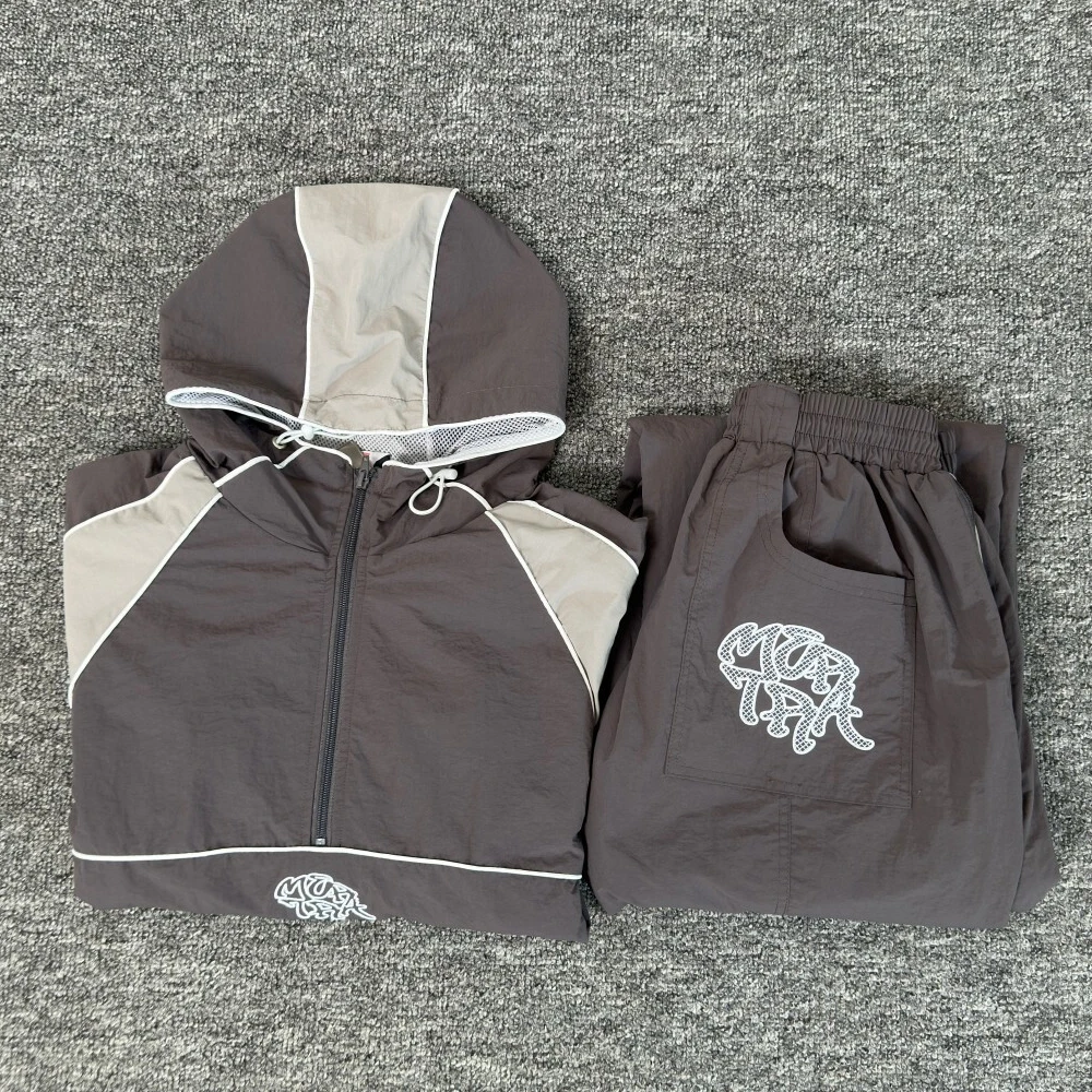 

Спортивные штаны Mertra с эластичной резинкой на талии внутри, сетчатые лоскутные спортивные штаны на шнурке, винтажные брюки высокого качества для бега