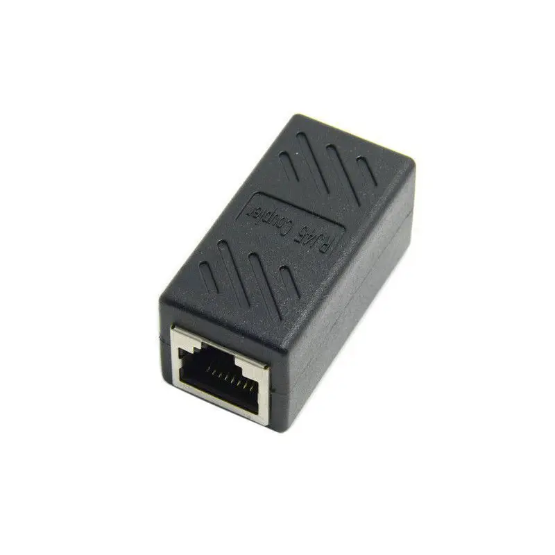 Conector LAN hembra a hembra, acoplador de caja de Cable de 4x2x2cm, red de Internet de 1,6x0,8x0,8 pulgadas