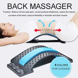 Lower Back Pain Relief Dispositivo, Back maca, massageador, apoio lombar, Spine Board para hérnia de disco 4 Nível Cracker