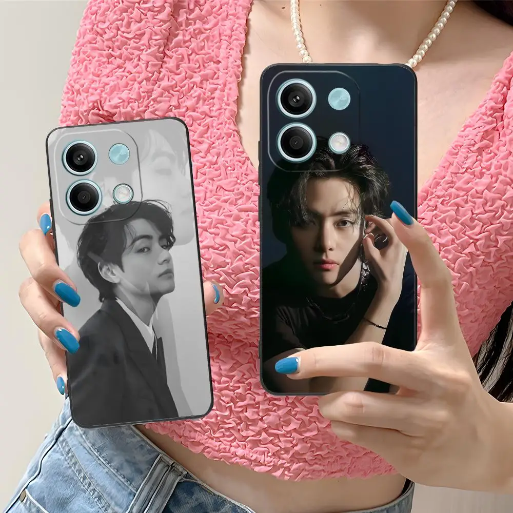 

Чехол для телефона Kim KPOP Tae Hyung для Xiaomi Redmi Note 14 13 12 11 A5 3 2 1 Pro Plus 4G 5G с цветным принтом, роскошный чехол для мобильных телефонов