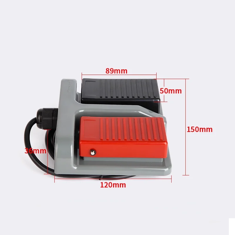 MDFS-65 Double Foot Switch Self-reset Foot Pedal Machine Tool Forging Light Textile Double Pedal Control Switch Original Product