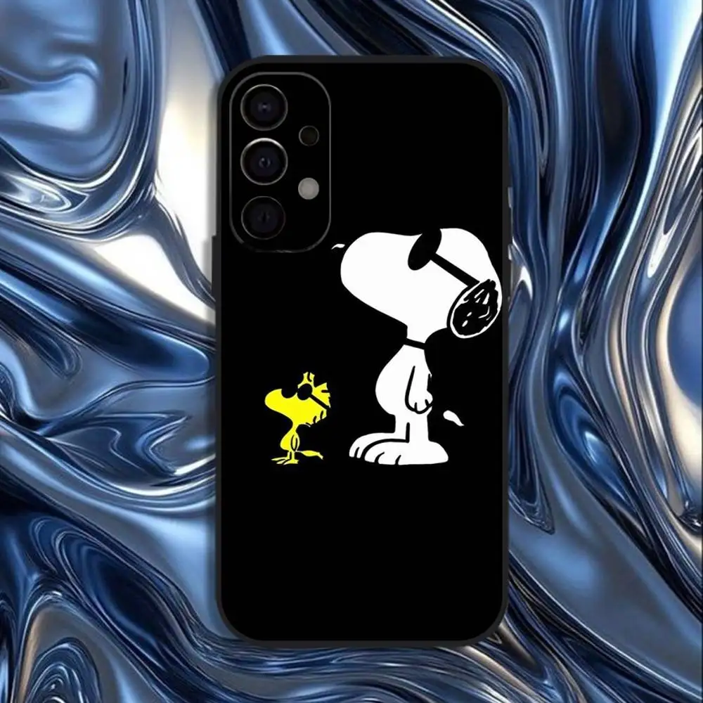Cartoon S-Snoopys Phone Case For Samsung S25,S24,S21,S22,S23,S30,Ultra,S20,Plus,Fe,Lite,5G Black Cover view 3