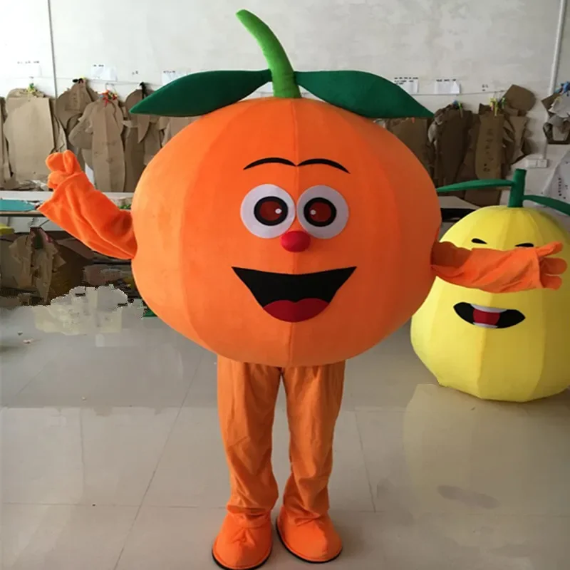 Traje de mascote cosplay para cerimônia publicitária, vestido extravagante, fruta, melancia, laranja, morango, limão, animal, carnaval, executar