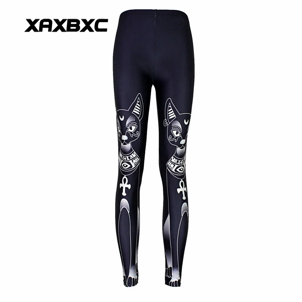 NEW Sexy Girl Women Cartoon Black Cat Cross 3D Prints Polyester Elastic Fitness Workout Gym Sport Leggings Yoga Pants