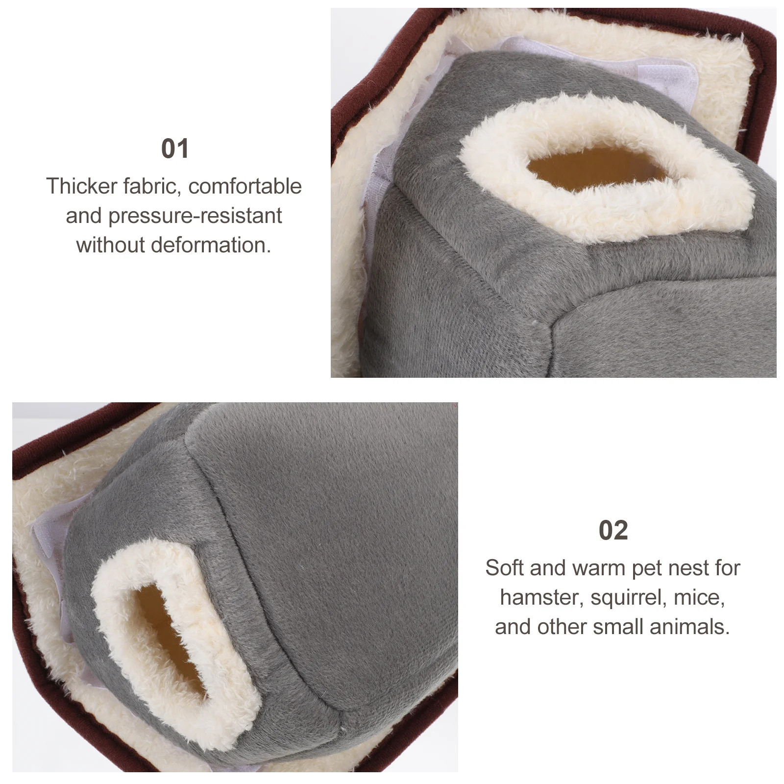 

1Pcs Hamster Warm Nest Cotton House Small Animal Pet Bed Winter Comfortable Hideout Hamster House Pet Rest Bed