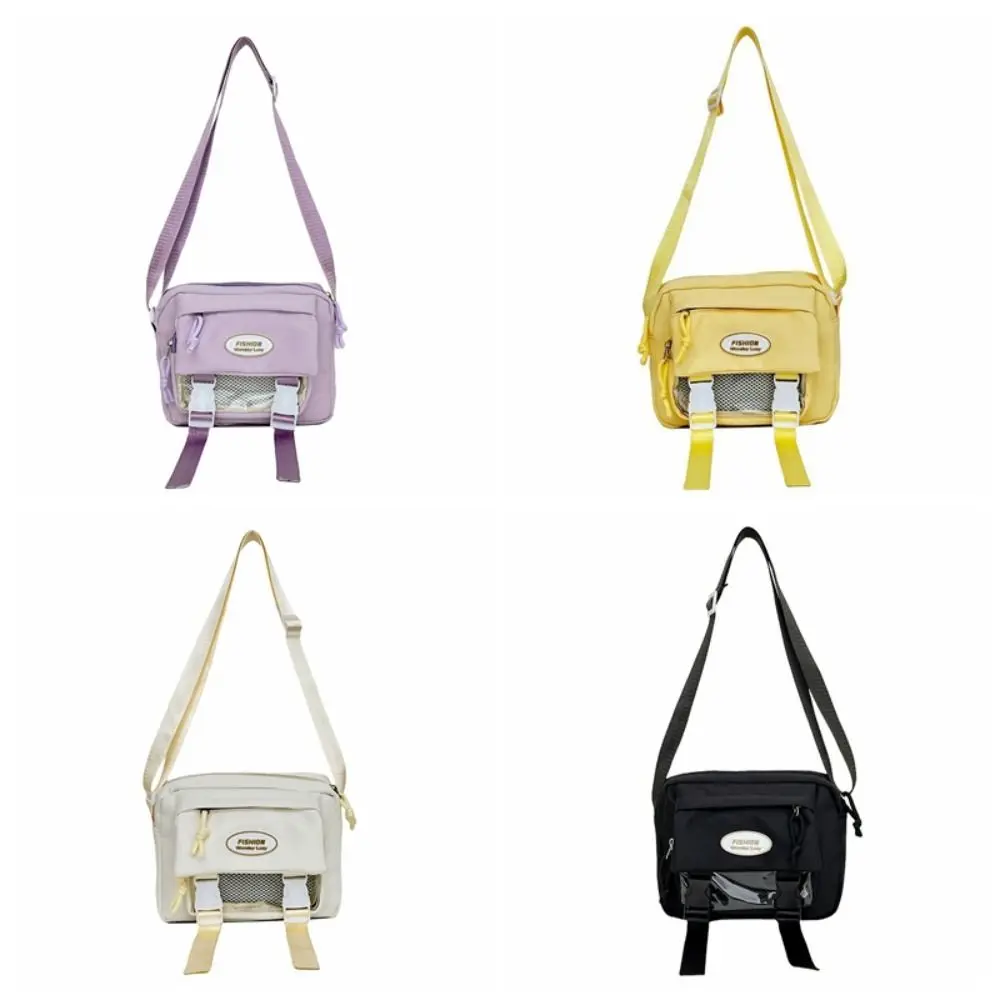 الموضة اليابانية شفافة Itabag Y2k عرض شارة JK حقيبة كتف Harajuku لوليتا حقيبة كروسبودي الطالب