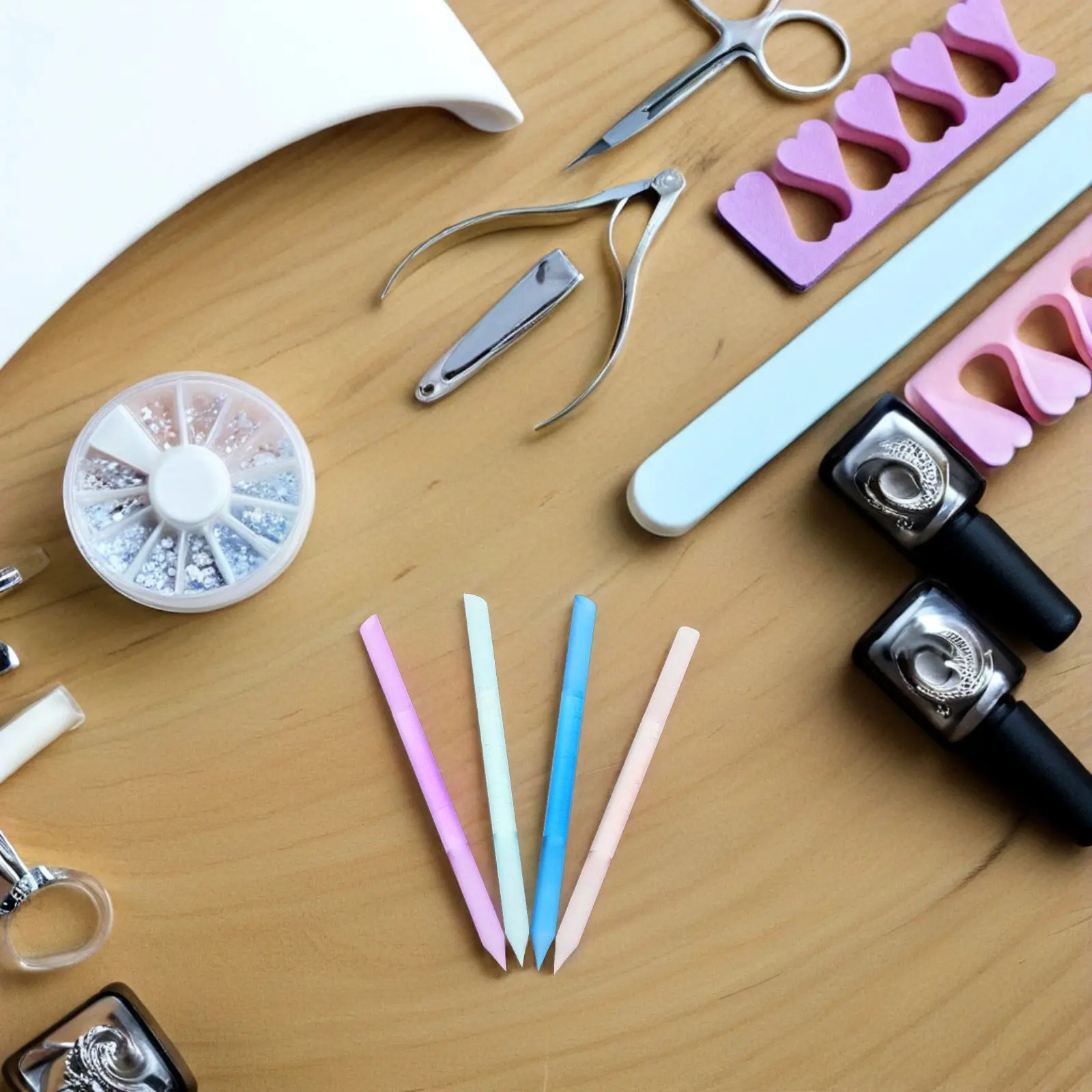 

Набор из 4 двусторонних пилок для ногтей с нано-стеклянными насадками, прецизионные маникюрные палочки, инструменты для домашнего и салонного использования, буферы для ухода за ногтями