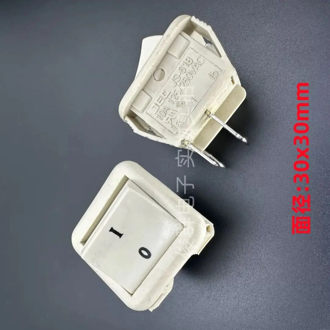 10pcs/Taiwan JS-618 large boat switch 4-pin 2-gear power toggle button rocker square beige button