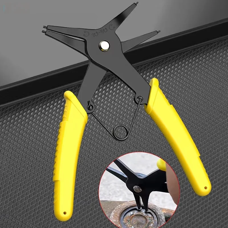 Circlip Pliers 2 In 1 Internal And External Dual Purpose Pliers External Spring Pliers Large Retaining Ring Removal Tool