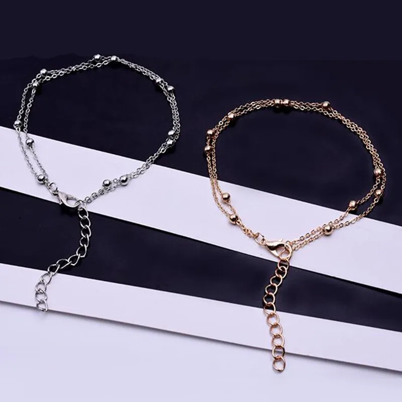 Luxury Silver Color Chain Link Bracelet For Women Ladies OL Style Copper Beads Bracelets Jewelry Accessories Wholesale