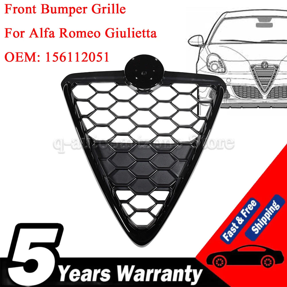 

Front Bumper Grille For Alfa Romeo GIULIETTA 2010 2016 Shield Honeycomb Mesh Grill Racing Air Intake RADIATOR GRILL 156112051