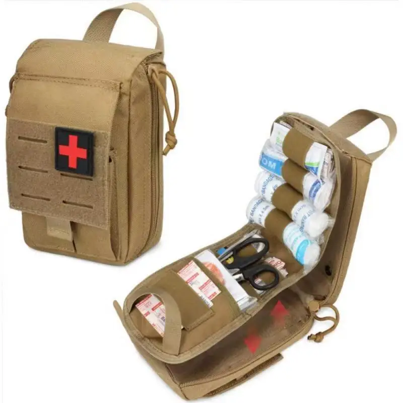 

Camouflage Tactical Medical Pouch, Multifunctional First Aid Kit, Outdoor Mountaineering Rescue Tactical Bag Portable Pack