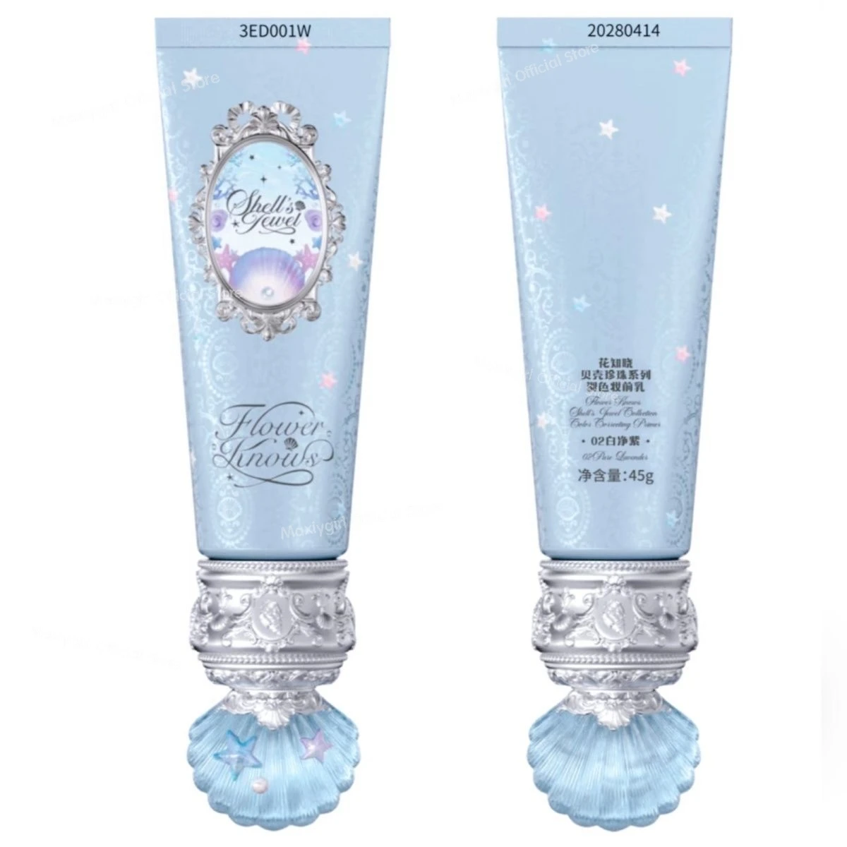 Flower Knows Shell Pearl Series Primer liquido illuminante Fondotinta viso Trucco leggero