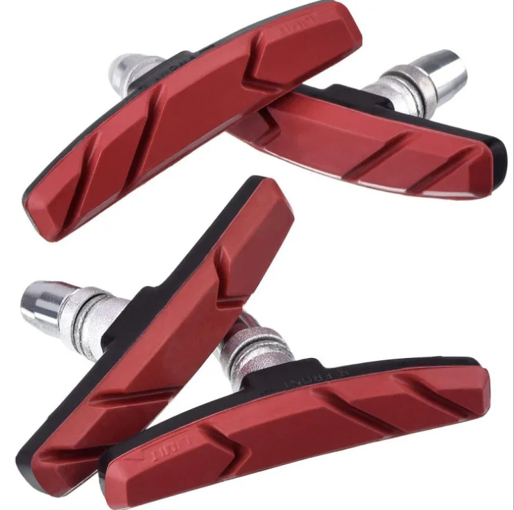 2Pairs V-förmigen Stille Bremsbeläge Geeignet Für BMX Straße Mountainbike Stille Langlebige Bremsbeläge Fahrrad Zubehör