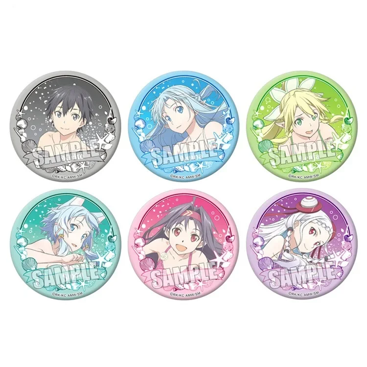 Kirigaya Kazuto Colorful Pretty 58mm Costumes Fashionable Badge Yuuki Asuna Exquisite for Backpack Clothes Hat Jewelry Gifts