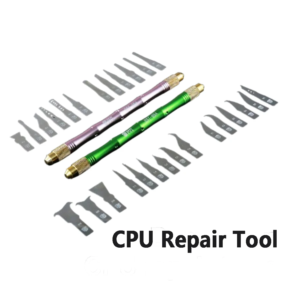 

28 In 1 Hand Finish CPU IC Chip Remover Knife Motherboard Pcb Underfill Clean Scraping Pry Tool Removal BST-69A