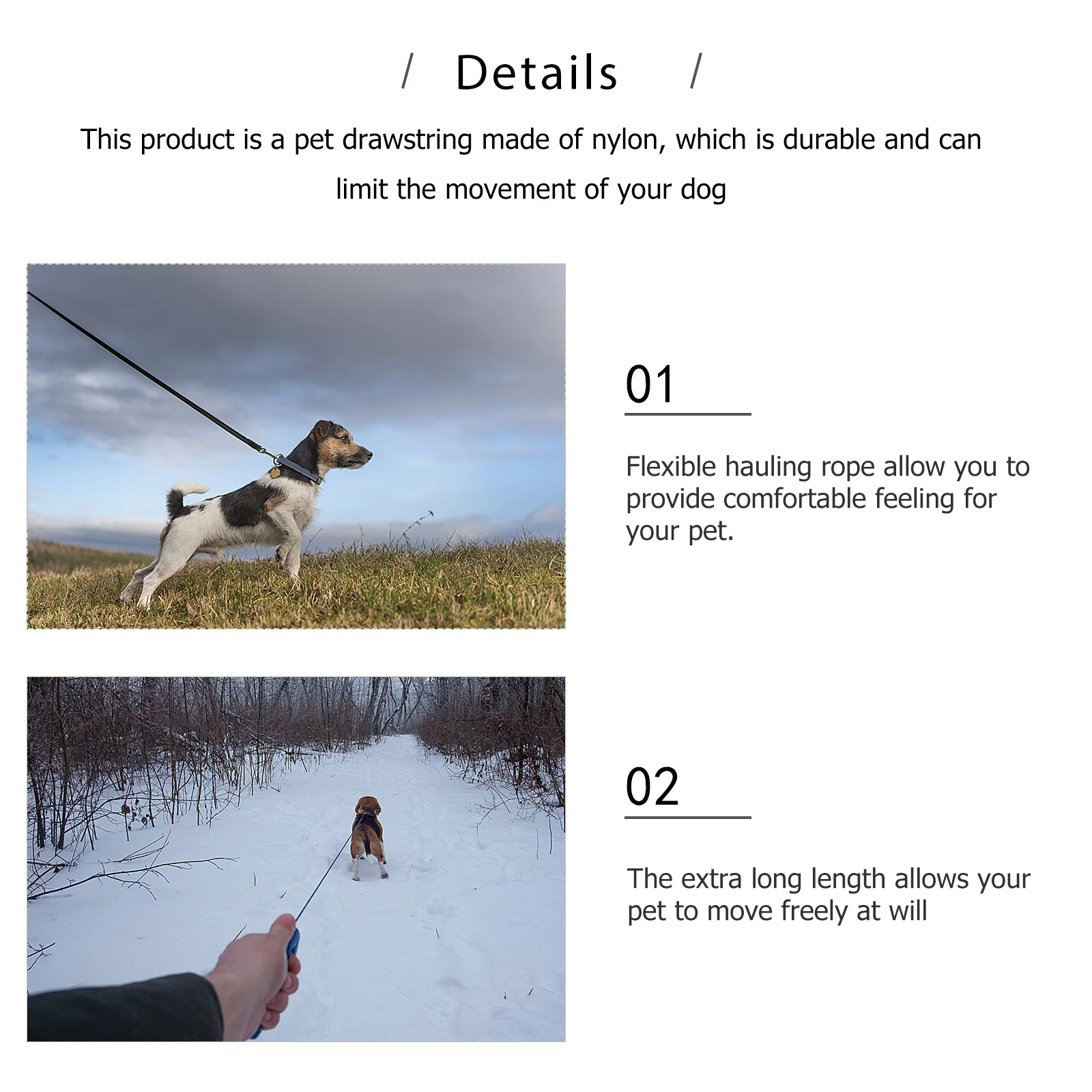 

6 Heads Dog Traction Rope Heavy Duty Pet Safety Leash for Training Outdoor Hiking Camping Walking Pet Traction Rope