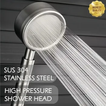 SUS 304 Stainless Steel Bathroom Handheld Shower Head High Pressure Water Saving Sprayer N