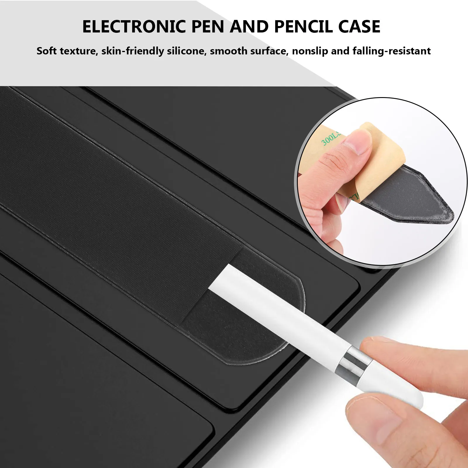 

2Pcs Unique Pen Cover for Electronic Pens Smooth Surface Anti-Leak Anti-Dust Nonslip Silicone Touch Screen Pen Holder Case