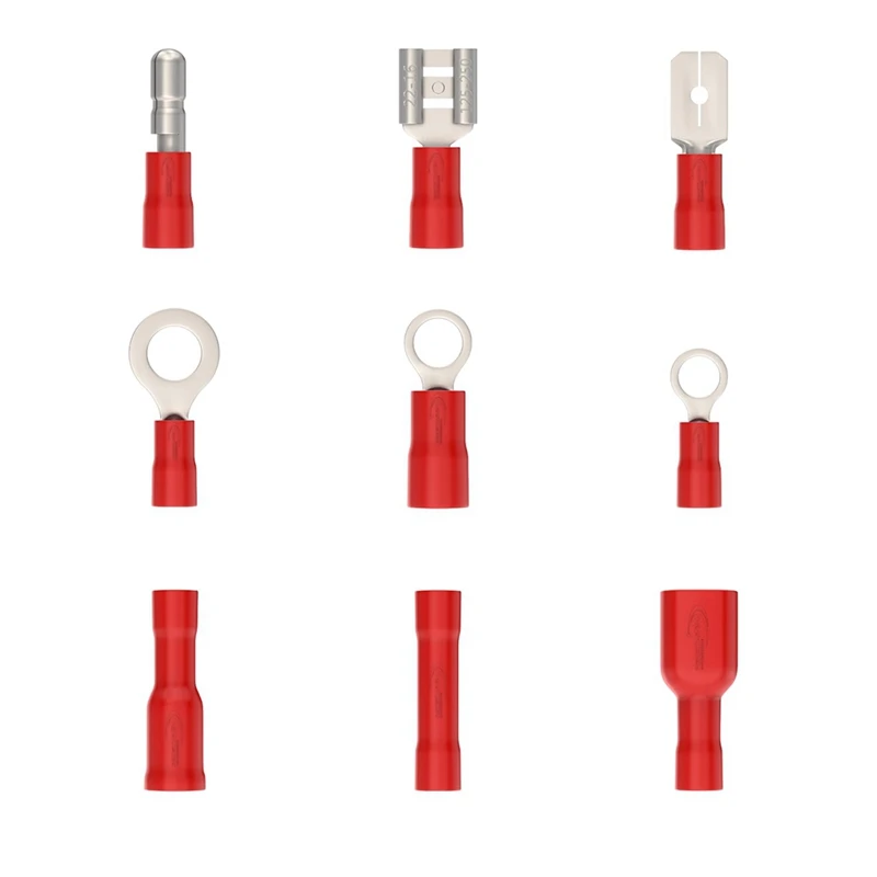 700 Pieces Cable Lugs Set Blade Receptacles, Ring Terminals And Butt Connectors Round Connectors