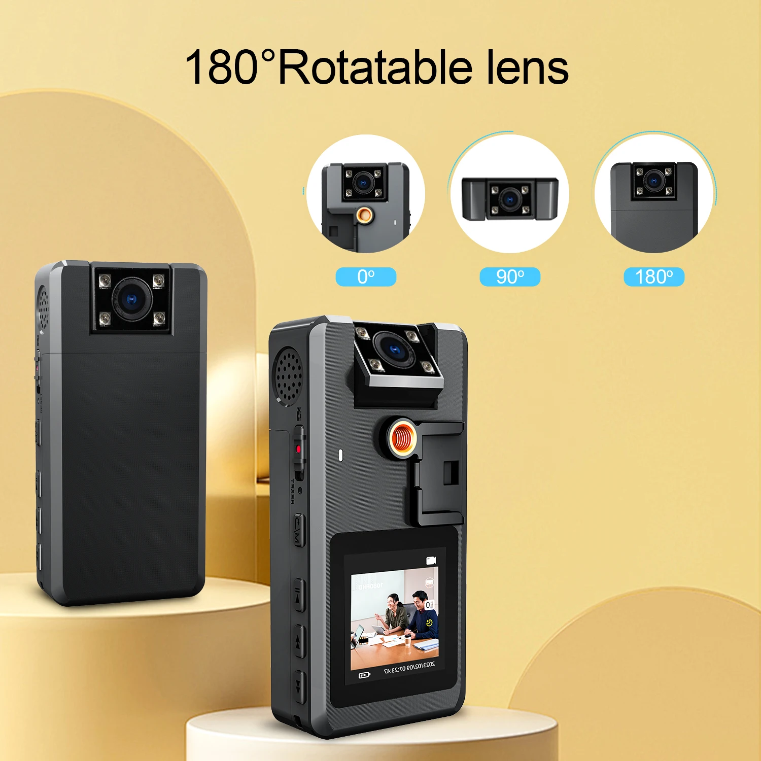 Vandlion A53 Portable Mini Camera HD 1080P 1296P Video Recording Detachable Battery 2130mAh 7H Long Continues Recording Webcam