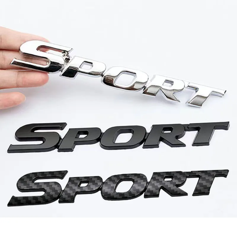 Car Styling 3D ABS Chrome Logo Car Sticker, Sport Emblem Badge Door Decal accessori Auto