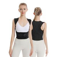 Accessories Neoprene Nylon Posture Corrector Black Adjustable Shoulder Brace Back Support Belt Unisex