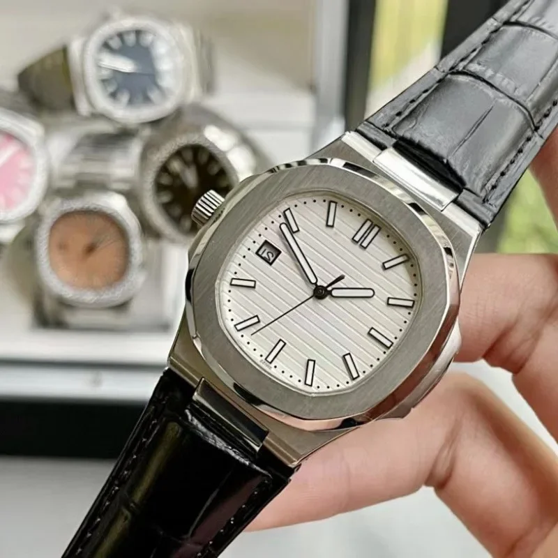 2025 ساعة رجالية بحزام رأس السنة الجديدة، تقويم رياضي للأعمال، ساعة خفيفة ليلية